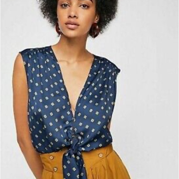 Free people morning in marrakesh printed sleeveless blouse - Picture 2 of 5